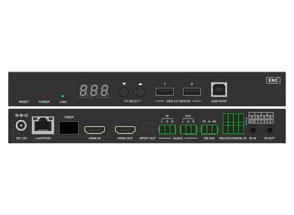 Vivolink JPEG2000 4K60 HDR AV-over-IP Encoder with KVM & eARC/ARC | VLVWIP2000-ENC Vivolink KVM Extender Vivolink