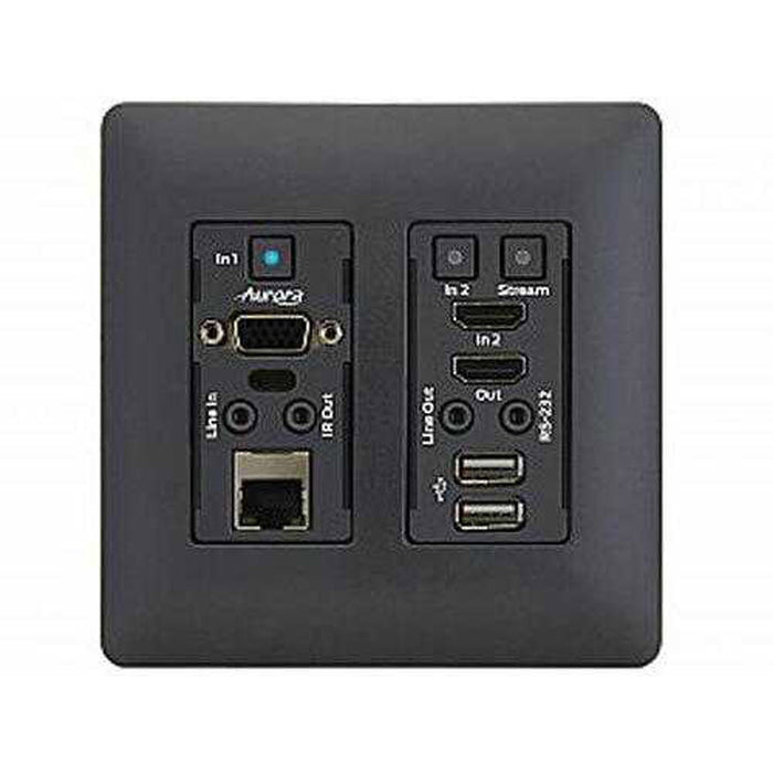 Aurora Multimedia VLX-TCW2V-C-B 4K Audio/Video Distribution WallPlate AV Extender Aurora