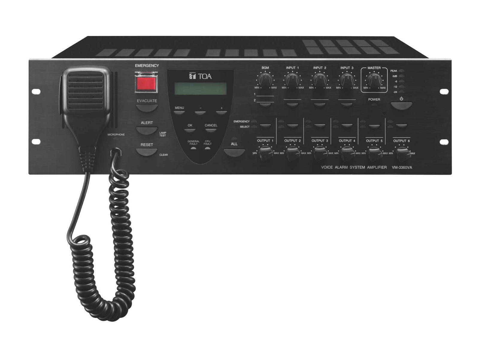 TOA VM-3360VA System Management Amplifier | Master, 1 Unit Per System Audio Amplifier TOA