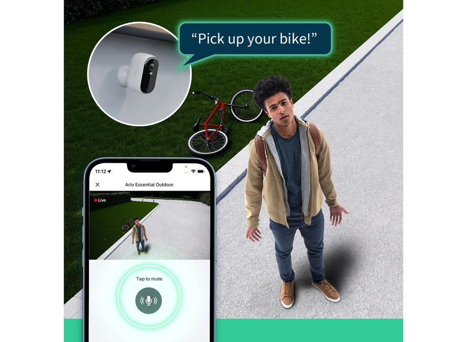 Arlo Essential 2K XL Outdoor Security Camera - 2 Camera Kit | VMC3252-100EUS Security Cameras Arlo