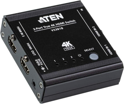 ATEN 3-Port True 4K@60Hz (4:4:4) HDMI Switch | VS381B Video Switches Aten