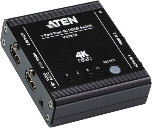 ATEN 3-Port True 4K@60Hz (4:4:4) HDMI Switch | VS381B Video Switches Aten