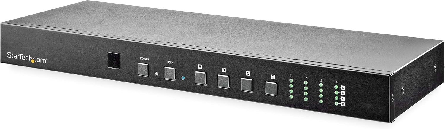 Startech VS424HD4K60 4x4 HDMI Matrix Switch with Audio and Ethernet Control | 4K 60Hz | TAA Matrix Switcher Startech