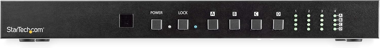 Startech VS424HD4K60 4x4 HDMI Matrix Switch with Audio and Ethernet Control | 4K 60Hz | TAA Matrix Switcher Startech