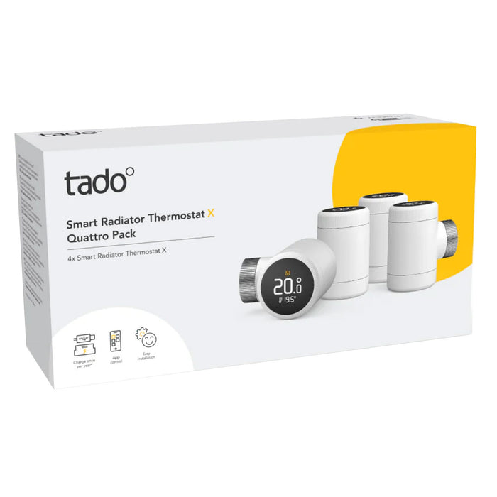 Tado Smart Thermostatic Heads X - Quattro Pack | VX-4SRT02-TC-ML-00 Thermostat Tado