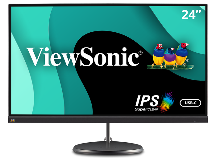 ViewSonic VX2485-MHU 24" 1080p Thin-Bezel IPS Monitor with 60W USB C and HDMI Desktop Monitor ViewSonic