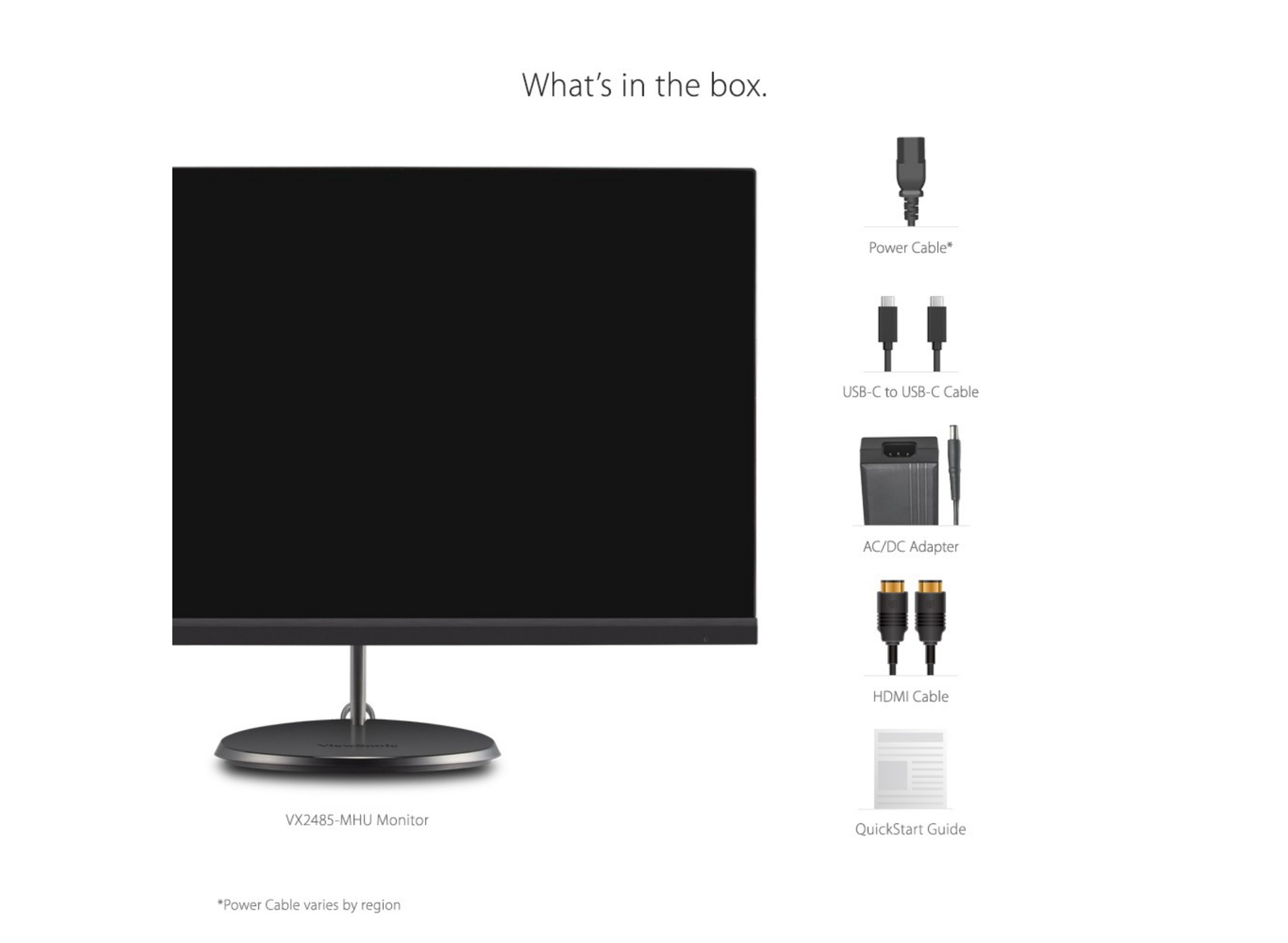 ViewSonic VX2485-MHU 24" 1080p Thin-Bezel IPS Monitor with 60W USB C and HDMI Desktop Monitor ViewSonic