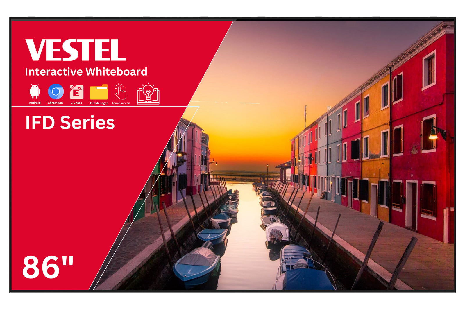 Vestel IFD Series - 86" Interactive Flat Panel Display Interactive Touchscreen Display Vestel