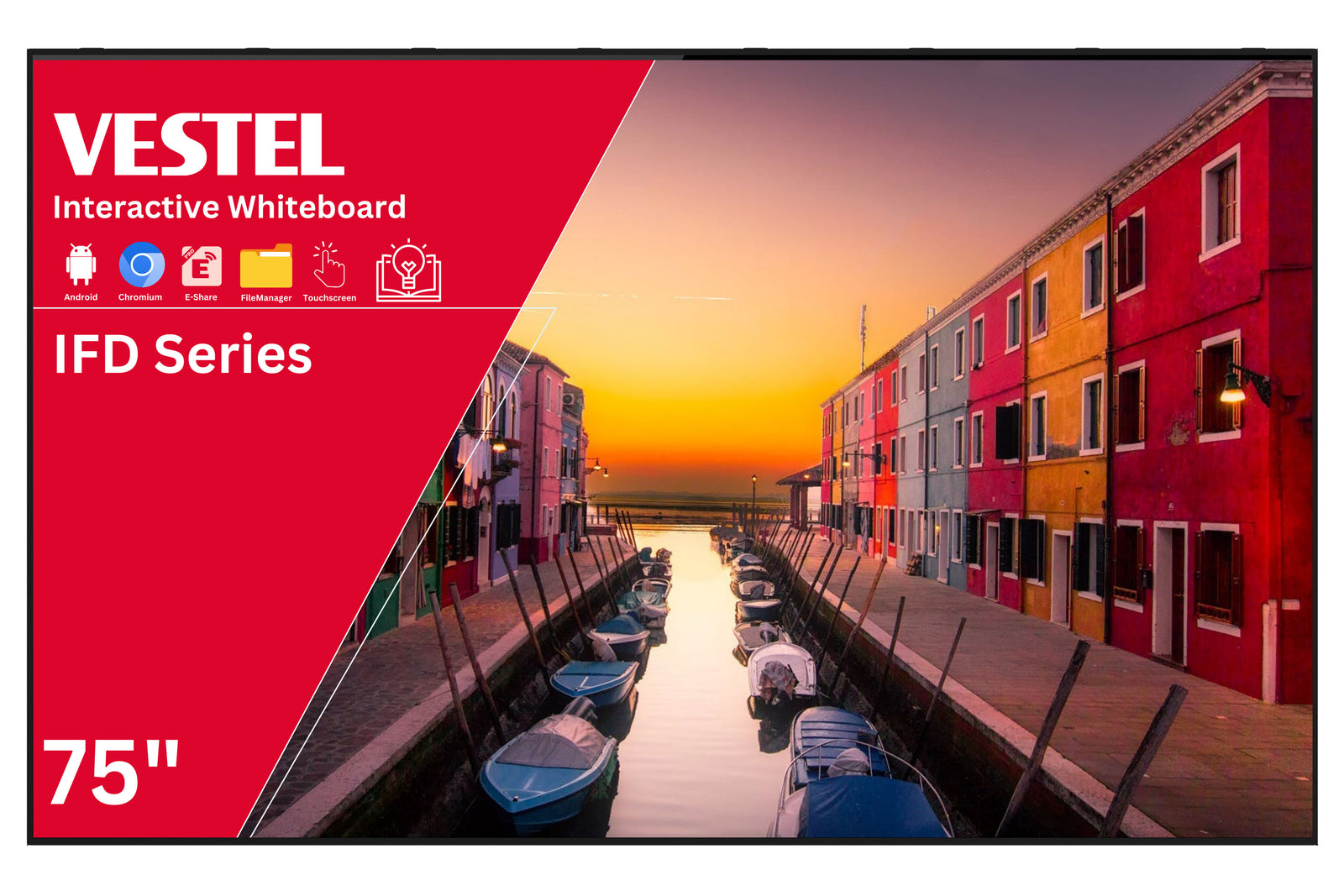 Vestel IFD Series - 75" Android Interactive Display with EShare Pro Interactive Touchscreen Display Vestel