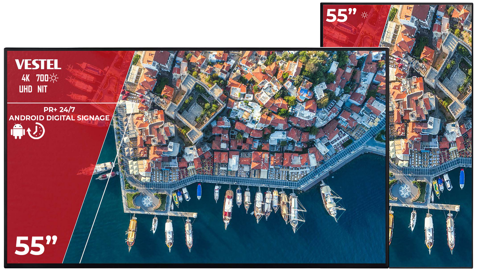 Vestel PR55D-4H - 55" High-Brightness 700 cd/m2 Android Digital Signage Display Digital Signage Display Vestel