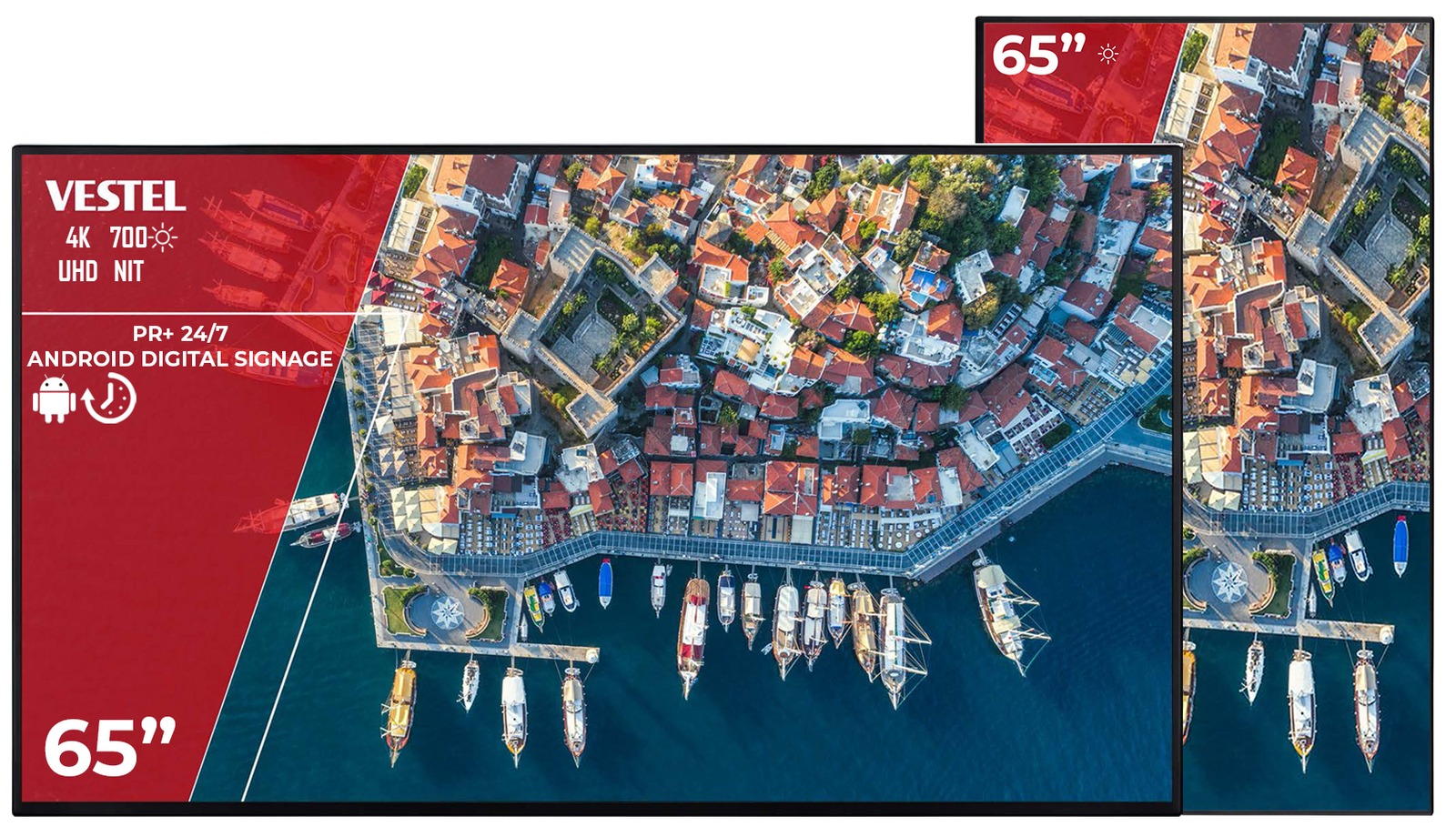 Vestel PR65D-4H - 65" 4K High-Bright Android Digital Signage Display Digital Signage Display Vestel