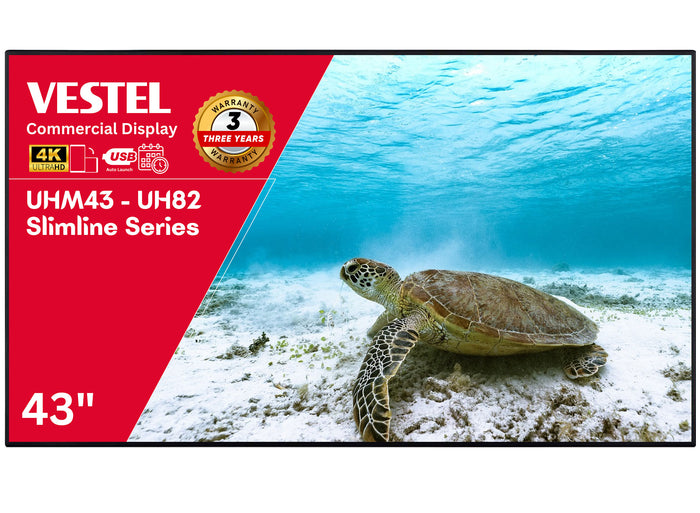 Vestel 43" UHM43 Series 4K Professional Digital Signage Display Digital Signage Display Vestel