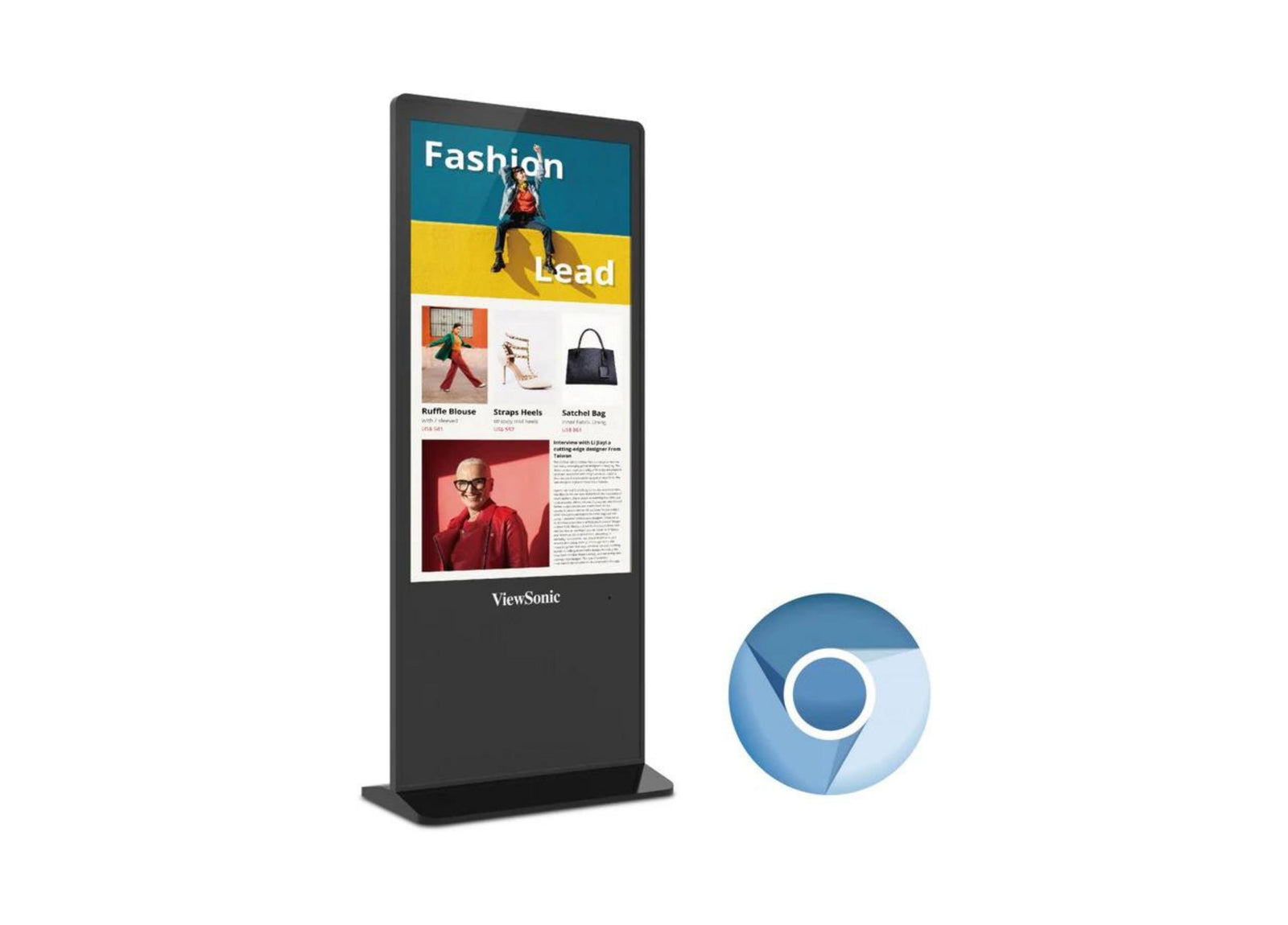ViewSonic EP5542 55" All-in-One Digital Freestanding ePoster Freestanding Digital Signage Display ViewSonic