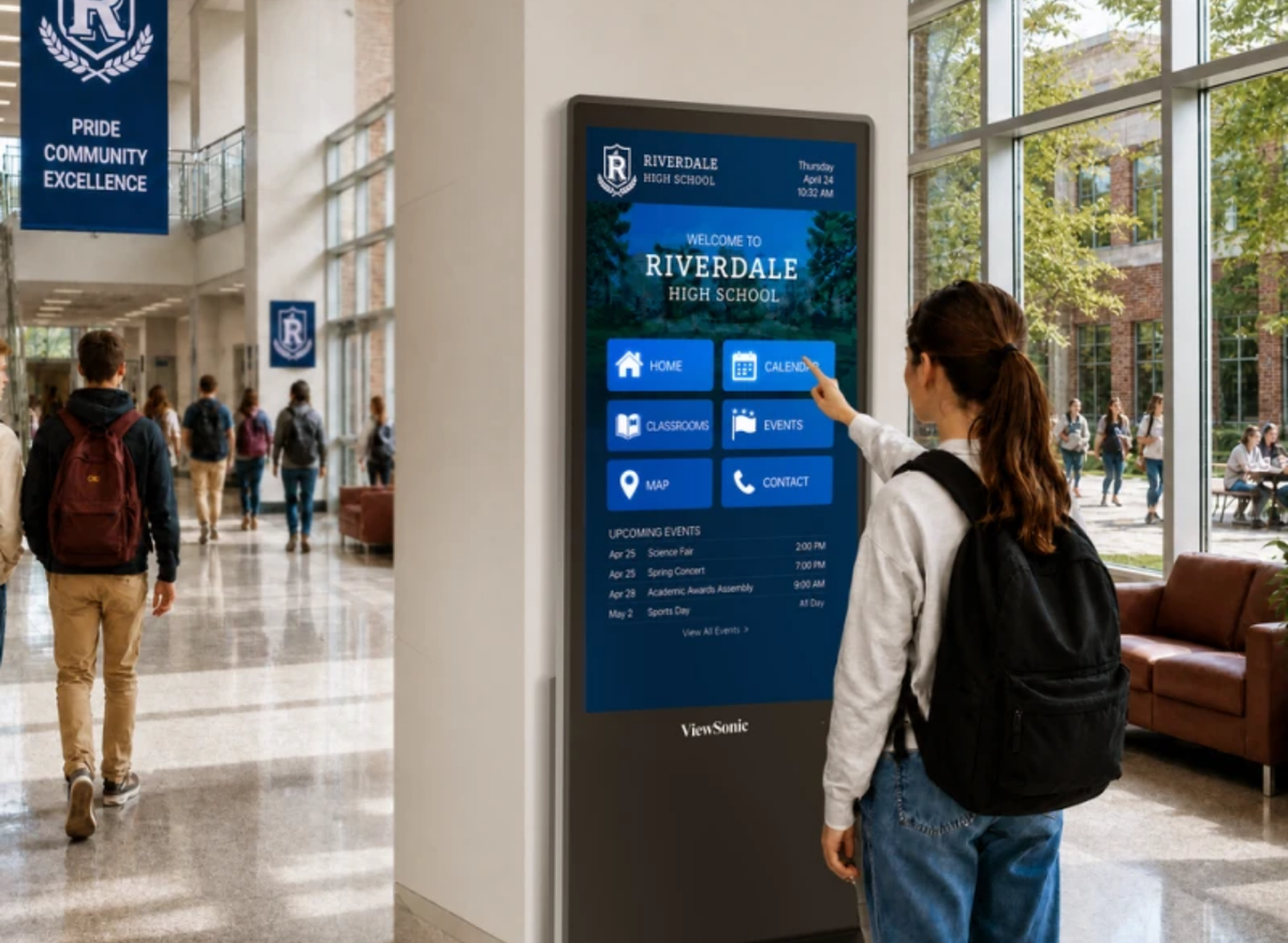 ViewSonic EP5543T 55” 4K UHD Interactive ePoster Kiosk Interactive Touchscreen Display ViewSonic