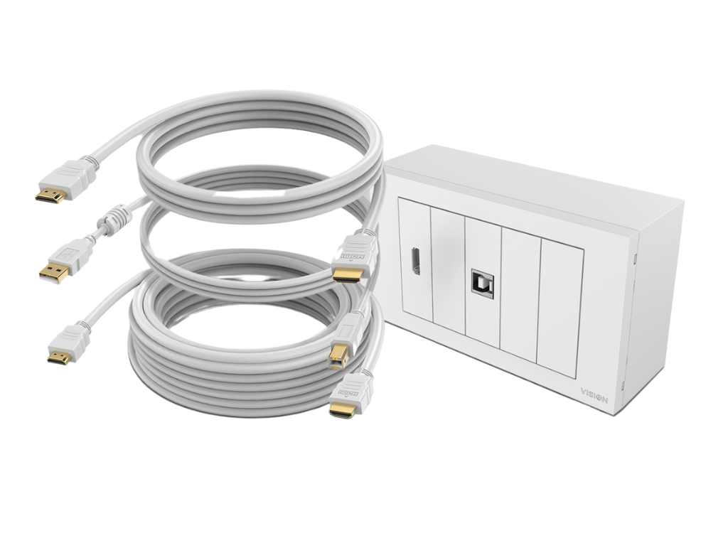 Vision 10m 4K Techconnect Faceplate Pack | TC3-PK10M Cable Accessory Vision