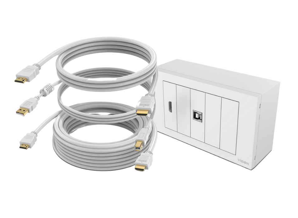 Vision 3m 4K Techconnect Faceplate Pack | TC3-PK3M Vision Wall Mount Faceplates Vision
