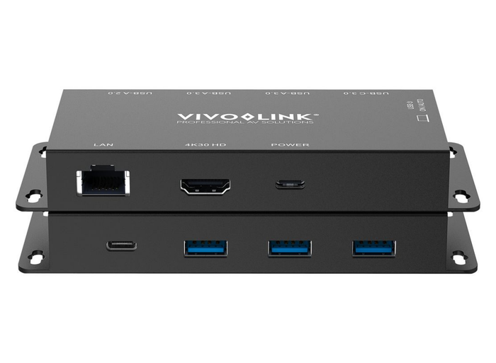 Vivolink 4K USB-C Hub for Conference Rooms with HDMI, LAN & 100W Power Delivery | VLUSBCHUB2V2 Adapter / Converter Vivolink