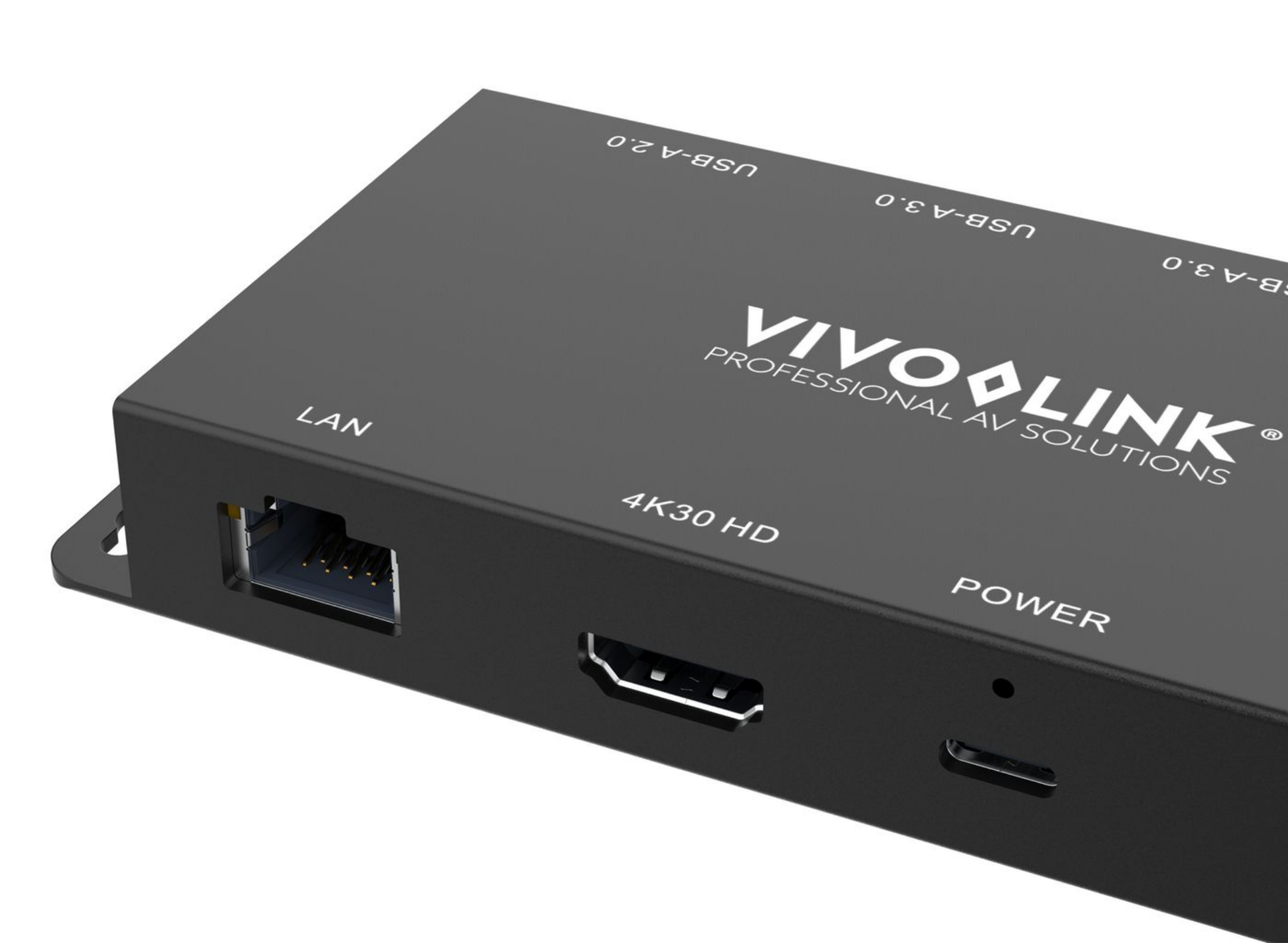 Vivolink 4K USB-C Hub for Conference Rooms with HDMI, LAN & 100W Power Delivery | VLUSBCHUB2V2 Adapter / Converter Vivolink