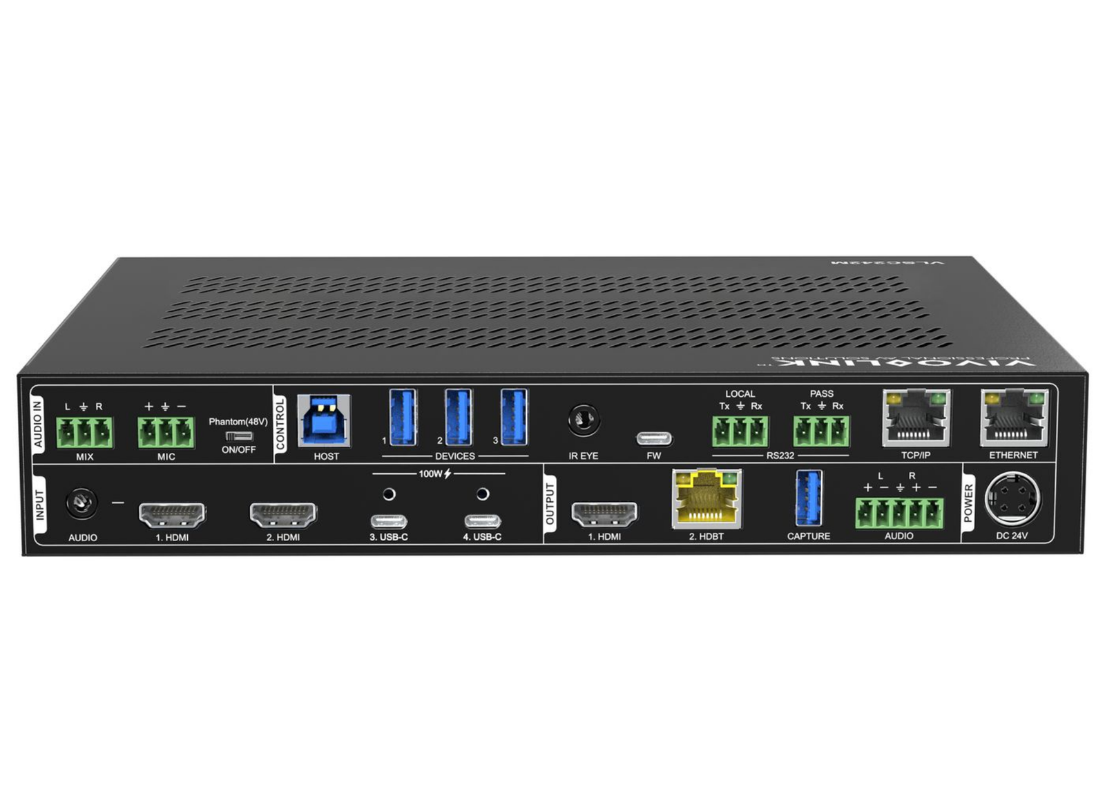 Vivolink 4x2 HDBaseT 3.0 Seamless KVM Switcher with Multiview & HDBaseT Receiver | VLSC242M Video Scaler Vivolink