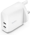Belkin BoostCharge Pro 60W Dual USB-C PPS Wall Charger | WCB010MYWH