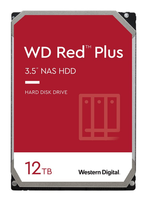 Western Digital Red Plus 12TB 3.5" Internal Sata (SATA/600) Hard Drive | WD120EFBX Western Digital Hard Drive Western Digital