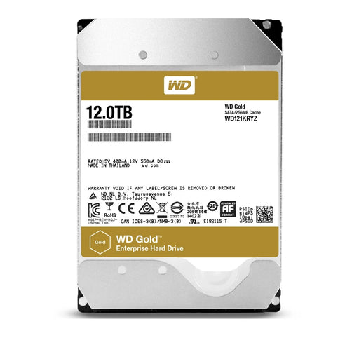 Western Digital Gold 3.5" 12 TB Serial ATA III Internal Hard Disk Drive | WD121KRYZ Internal Hard Drive Western Digital