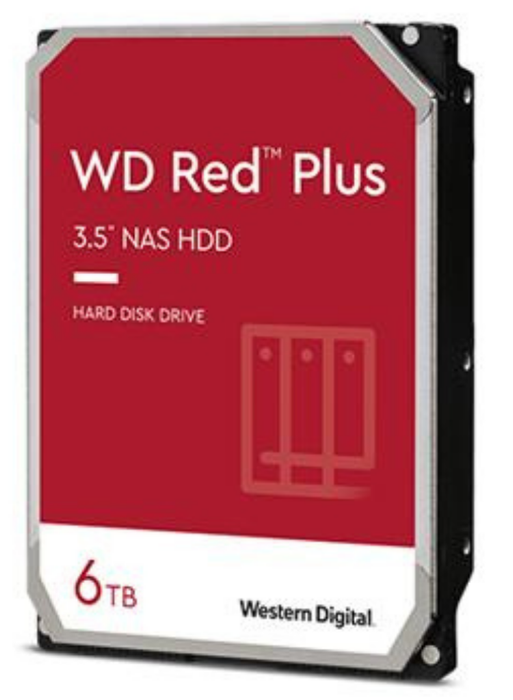 Western Digital Red Plus 6TB 3.5" Internal Sata (SATA/600) Hard Drive | WD60EFPX Western Digital Hard Drive Western Digital