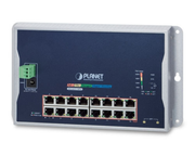 Planet Industrial 16-Port 10/100/1000T 802.3at PoE + 2-Port 100/1000X SFP Wall-mounted Managed Switch | WGS-4215-16P2S Network Switch Planet
