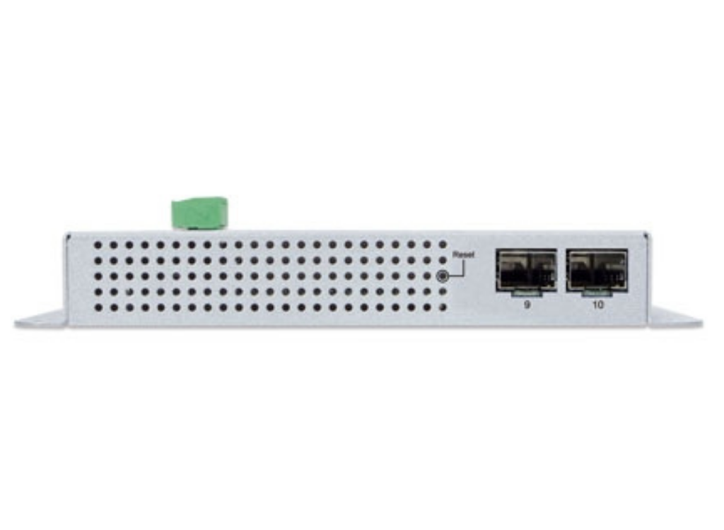 Planet Industrial L2+ 8-Port 10/100/1000T 802.3at PoE + 2-Port 1G/2.5G SFP Wall-mount Managed Switch | WGS-5225-8P2S Network Switch Planet