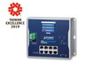 Planet Industrial L2+ 8-port 10/100/1000T + 2-port 1G/2.5G SFP Wall-mount Managed Switch with LCD Touch Screen | WGS-5225-8T2SV