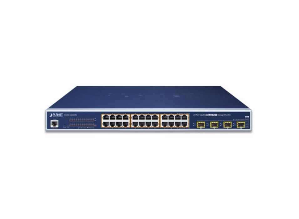 Planet L2+ 24-Port 10/100/1000Mbps 802.3at PoE+ Managed Switch | WGSW-24040HP4