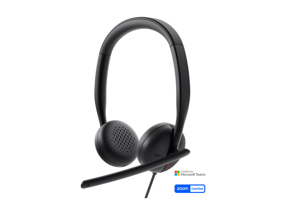 Dell WH3024 Wired On-Ear Noise Cancelling Stereo Headset | WH3024-DWW