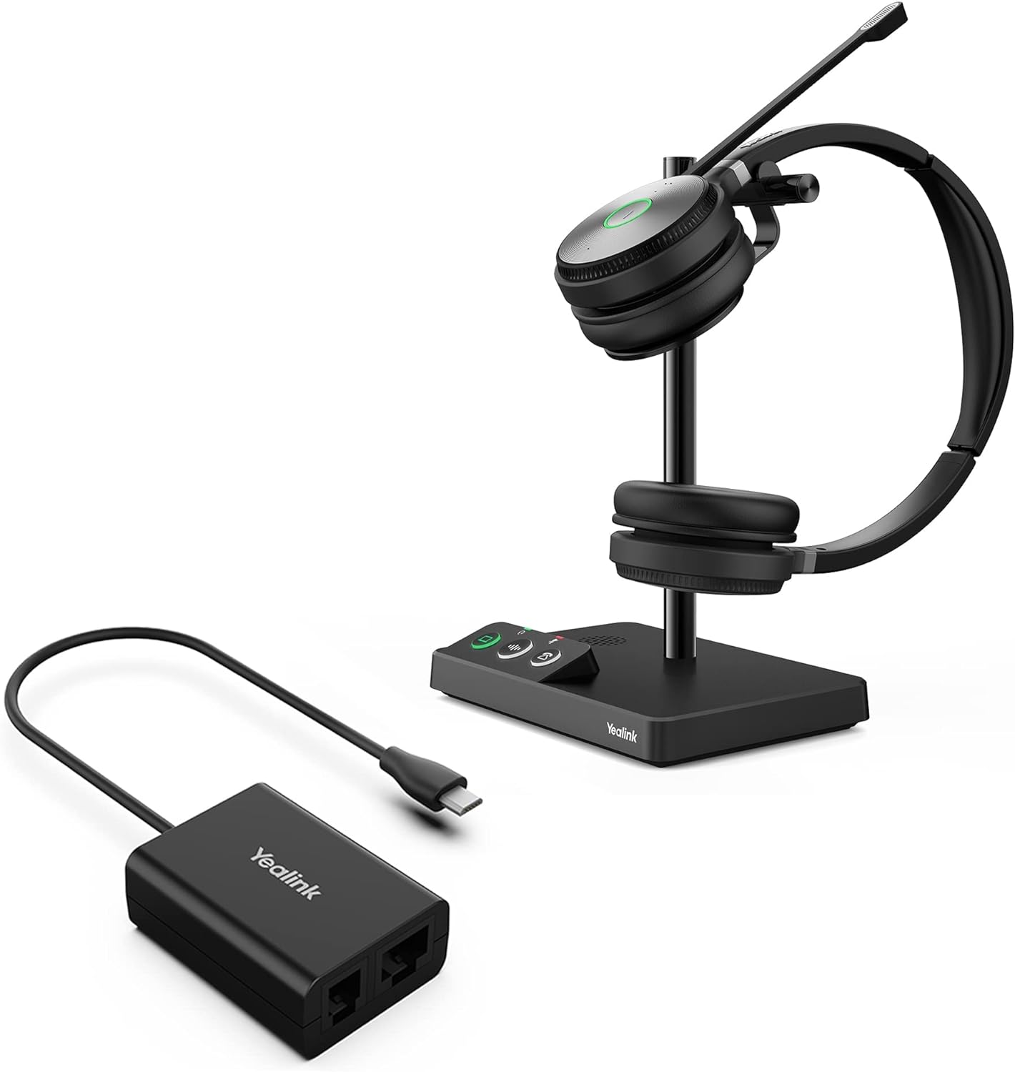Yealink WH62DUAL-TEAMS Dual Ear Over The Head Desct Wireless Headset Headset Yealink