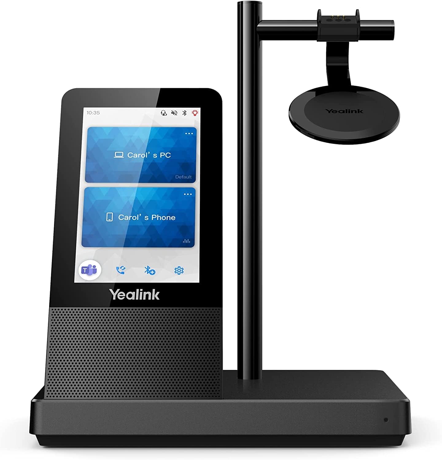 Yealink WH66DUAL-TEAMS Dual Ear Over The Head Dect Wireless Headset Headset Yealink