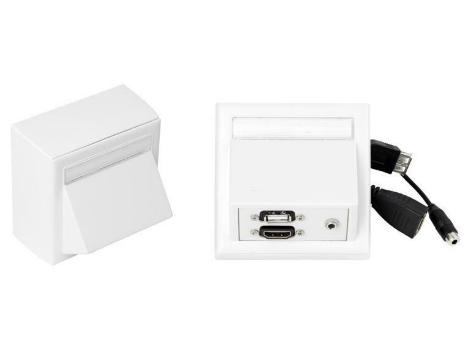 Vivolink Wall Conection HDMI + USB + 3.5mm, White | WI221260 Wallplate Vivolink