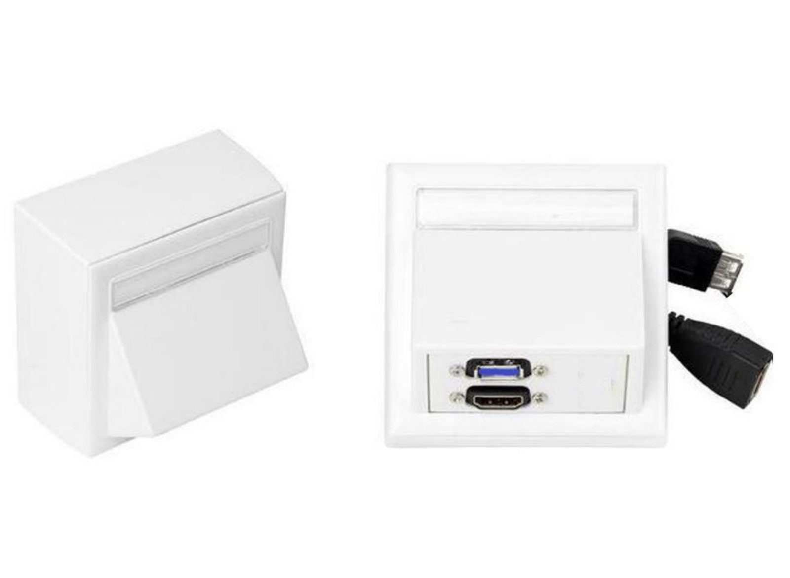 Vivolink Wall Connection Box HDMI & USB 3.0 – White | WI221261 Wallplate Vivolink