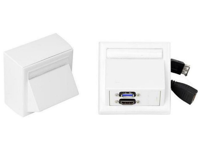 Vivolink Wall Connection Box HDMI & USB 3.0 – White | WI221261 Wallplate Vivolink