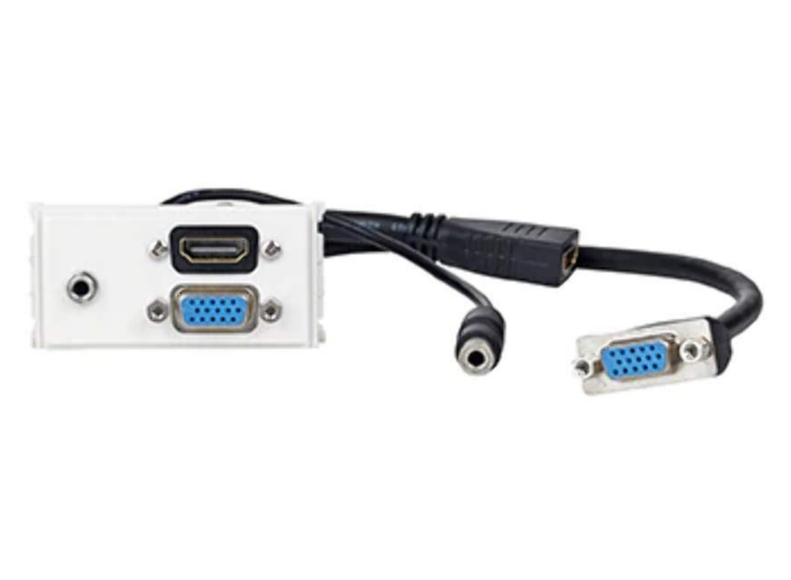 Vivolink Outlet Panel HDMI + VGA + 3.5mm – White | WI221270 Wallplate Vivolink