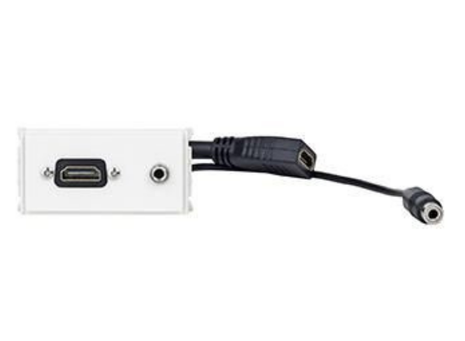 Vivolink Outlet Panel HDMI + 3.5mm – White | WI221276 Socket-Outlets Vivolink