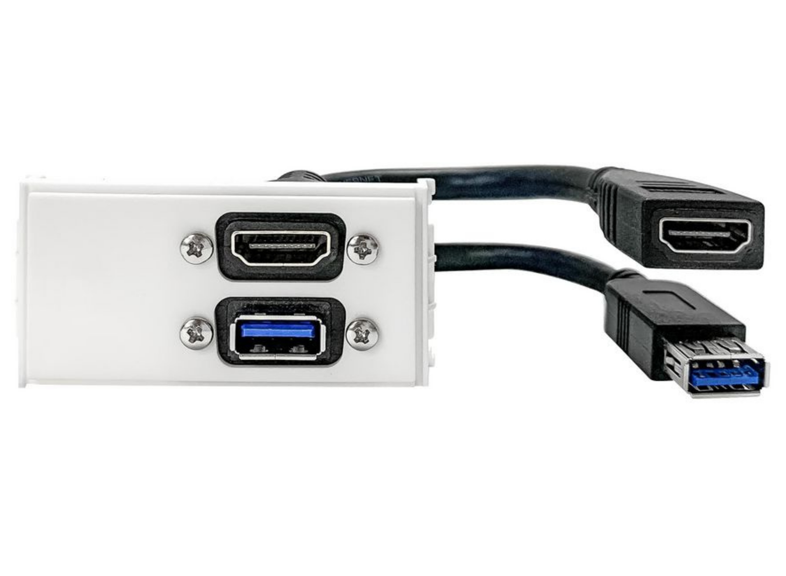 Vivolink Outlet Panel HDMI + USB 3.0 – White | WI221295 Wallplate Vivolink