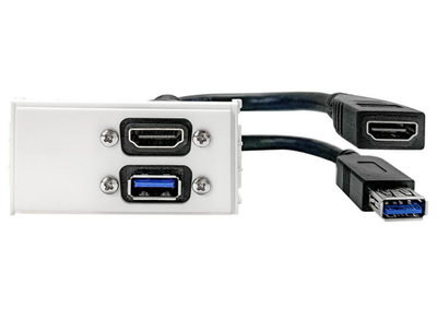 Vivolink Outlet Panel HDMI + USB 3.0 – White | WI221295 Socket-Outlets Vivolink
