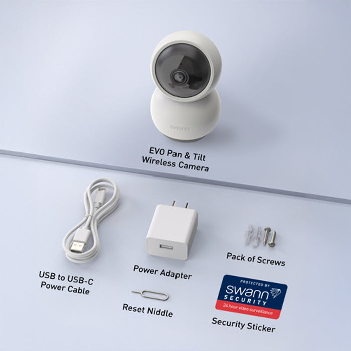 Swann EVO Pan & Tilt Wi-Fi Security Camera | SWIFI-SE2KPT-EU Security Camera Swann