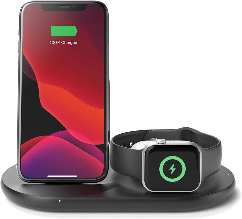 Belkin BoostCharge 3-in-1 Wireless Charger for Apple Devices | WIZ001MYBK