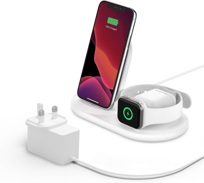 Belkin BoostCharge 3-in-1 Wireless Charger for Apple Devices | WIZ001MYWH