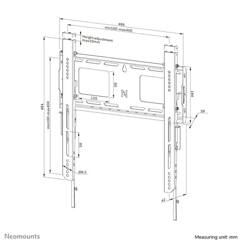 NeoMounts WL30-750BL14 Heavy Duty Tv Wall Mount - Black | For 32-75" Screens