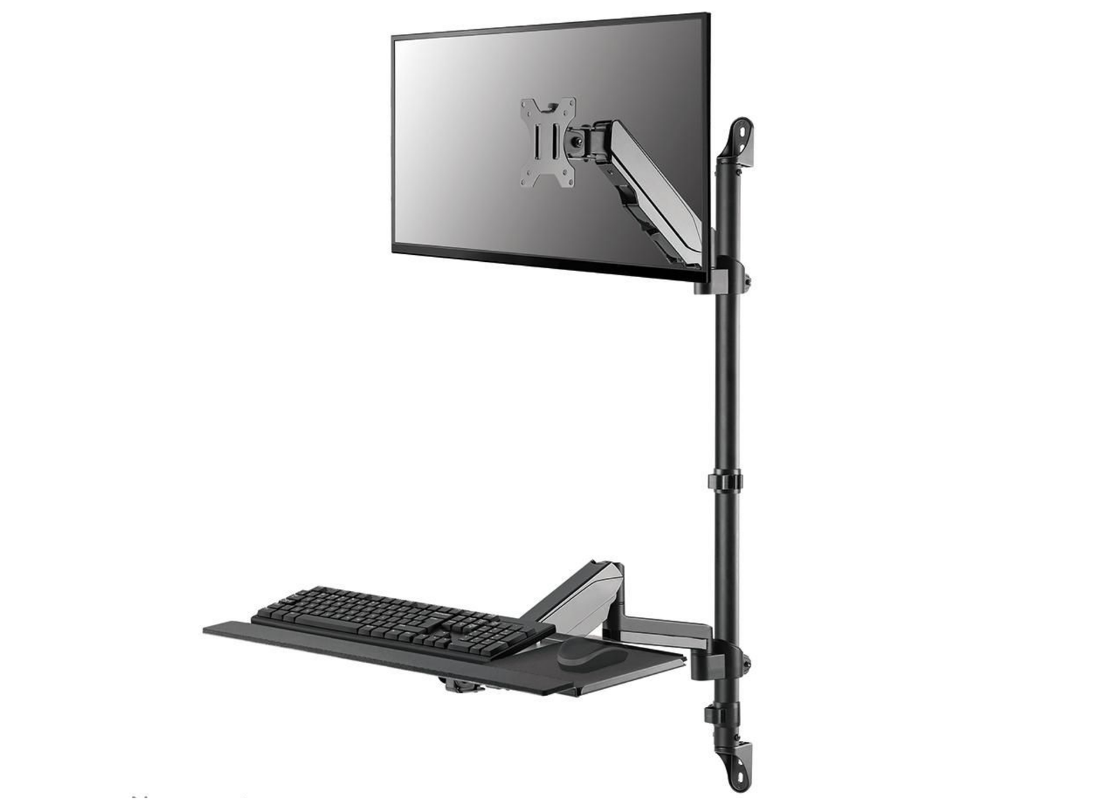 Neomounts WL90-325BL1 Sit-Stand Workstation Wall For 17"-32" Screens Monitor Arm Desk Mount NeoMounts