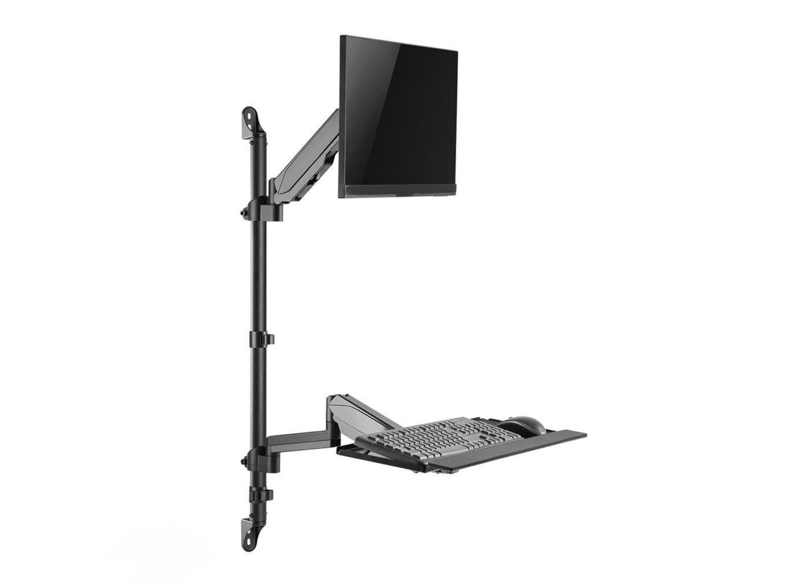 Neomounts WL90-325BL1 Sit-Stand Workstation Wall For 17"-32" Screens Monitor Arm Desk Mount NeoMounts