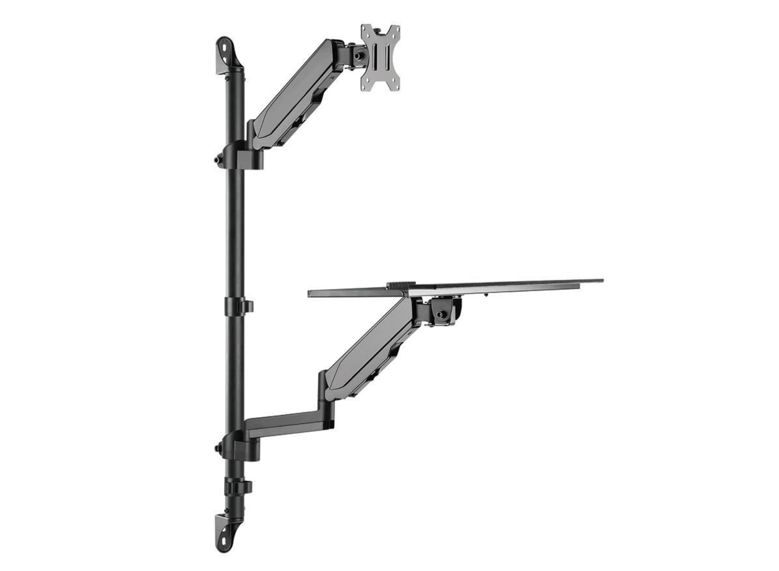 Neomounts WL90-325BL1 Sit-Stand Workstation Wall For 17"-32" Screens Monitor Arm Desk Mount NeoMounts