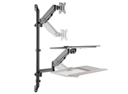 Neomounts WL90-325BL1 Sit-Stand Workstation Wall For 17"-32" Screens Monitor Arm Desk Mount NeoMounts