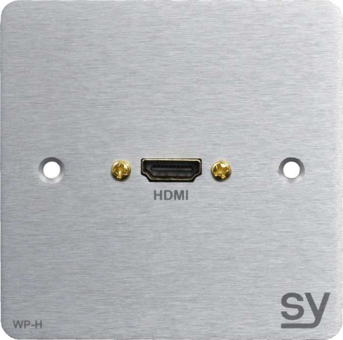 SY Electronics HDMI Single Gang Wall Plate – Brushed Aluminium | SY-WP-H-BA Wall Plates & Switch Covers SY Electronics